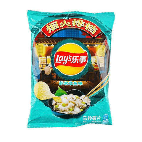 Lay's Potato Chips - Wasabi Octopus Flavored 22*70g/Case