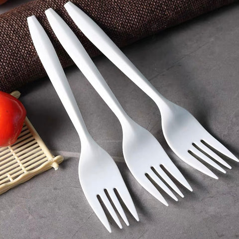 White plastic forks F-1000 / Case