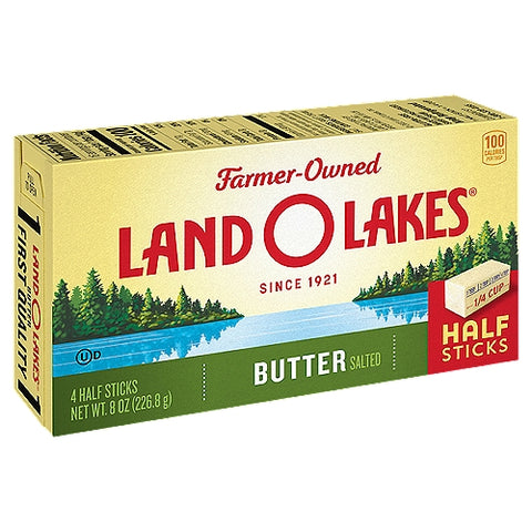 Land O Lakes Butter QTRS 1/2LB 18/Case